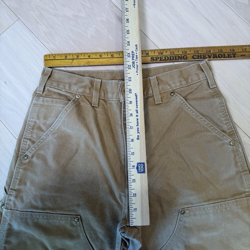 Vintage Carhartt Double Knee Pants 28 Khaki Canvas Heavy Workwear Carpenter - Picture 7 of 11